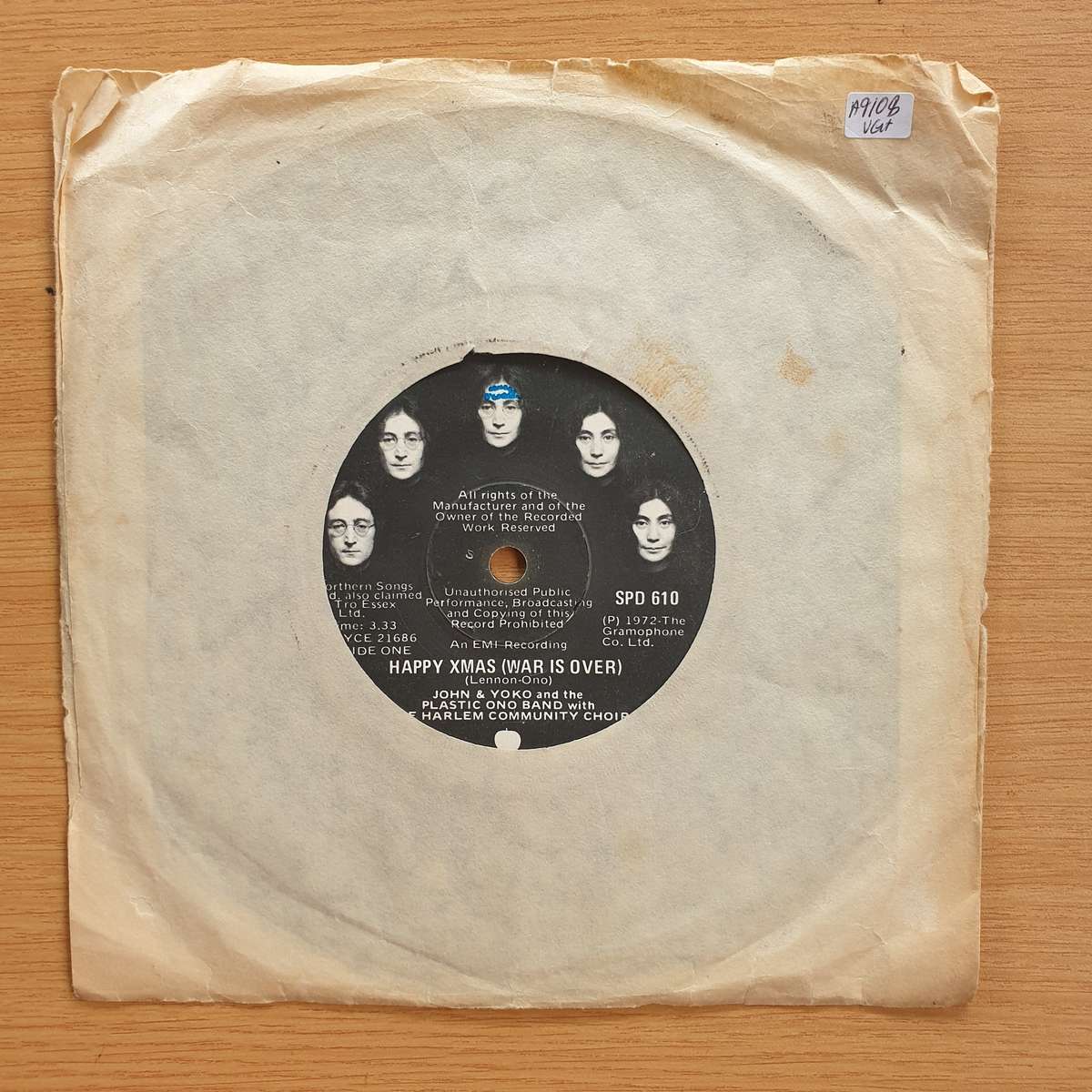 John & Yoko* & The Plastic Ono Band  Happy Xmas (War Is Over)  | Vinyl 7" Single | (VG+)