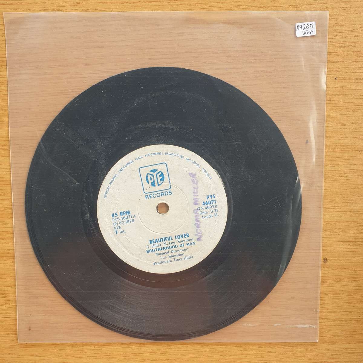 Brotherhood Of Man  Beautiful Lover   | Vinyl 7" Single | (VG+)