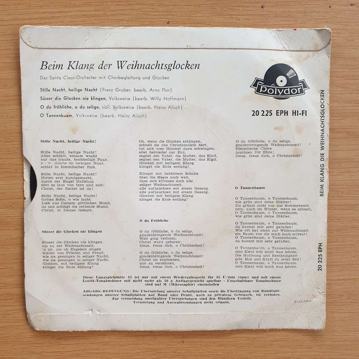 Das Santa Claus-Orchester   Beim Klang Der Weihnachtsglocken | Vinyl 7" Single | (VG+)