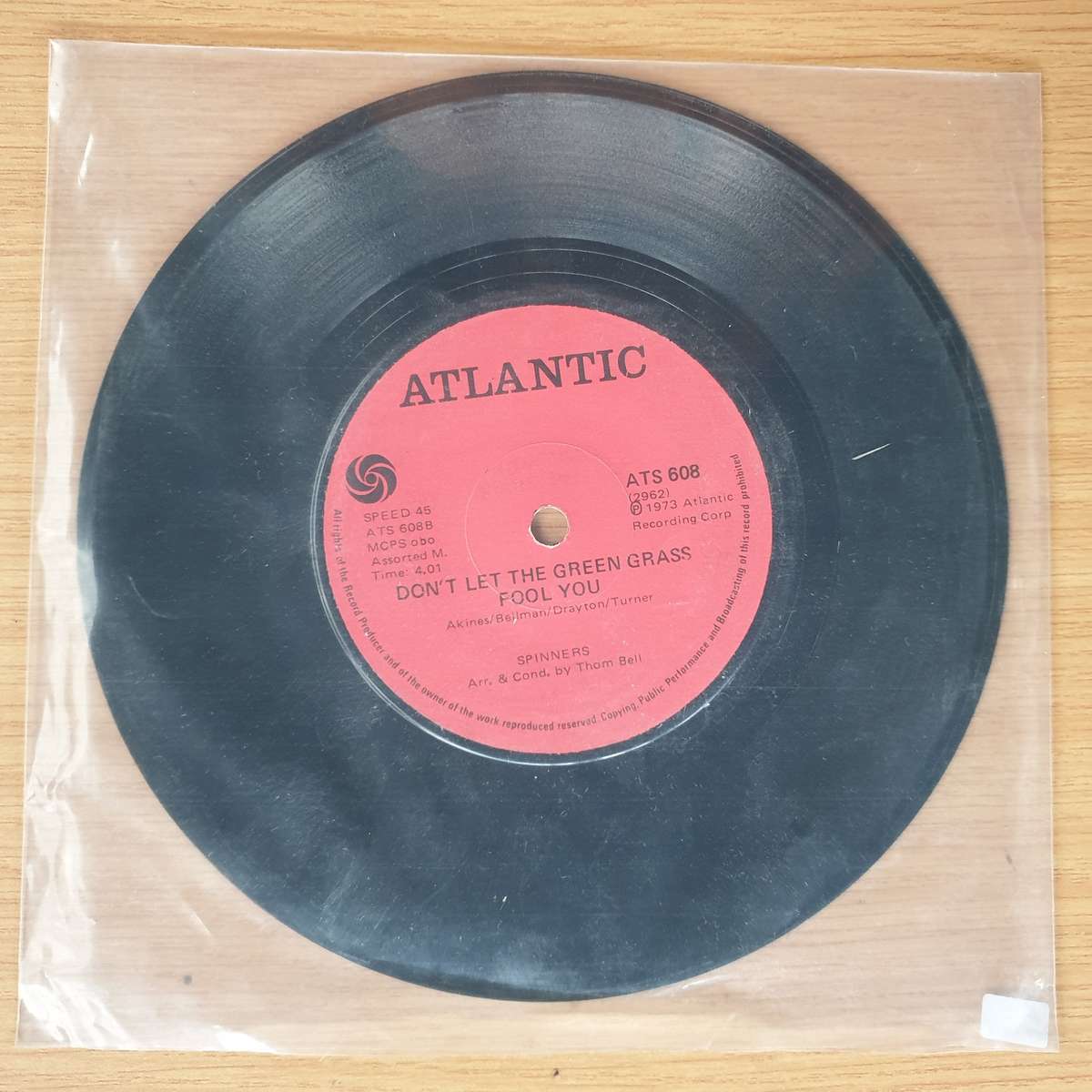 Spinner Arr & Cond.By Thom Bell - One Of A Kind (Love Affair )   | Vinyl 7" Single | (VG+)