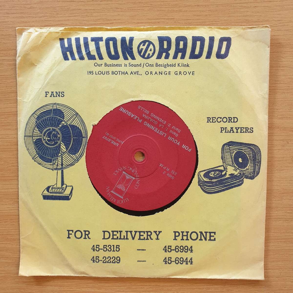 For Your Listening  Pleasure - La Gauajir / Evening Bells   | Vinyl 7" Single | (VG+)