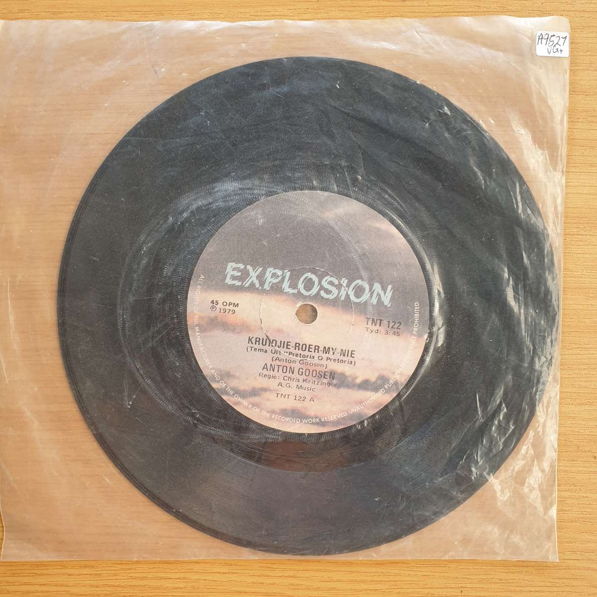 Anton Goosen  Kruidjie-Roer-My-Nie    | Vinyl 7" Single | (VG+)