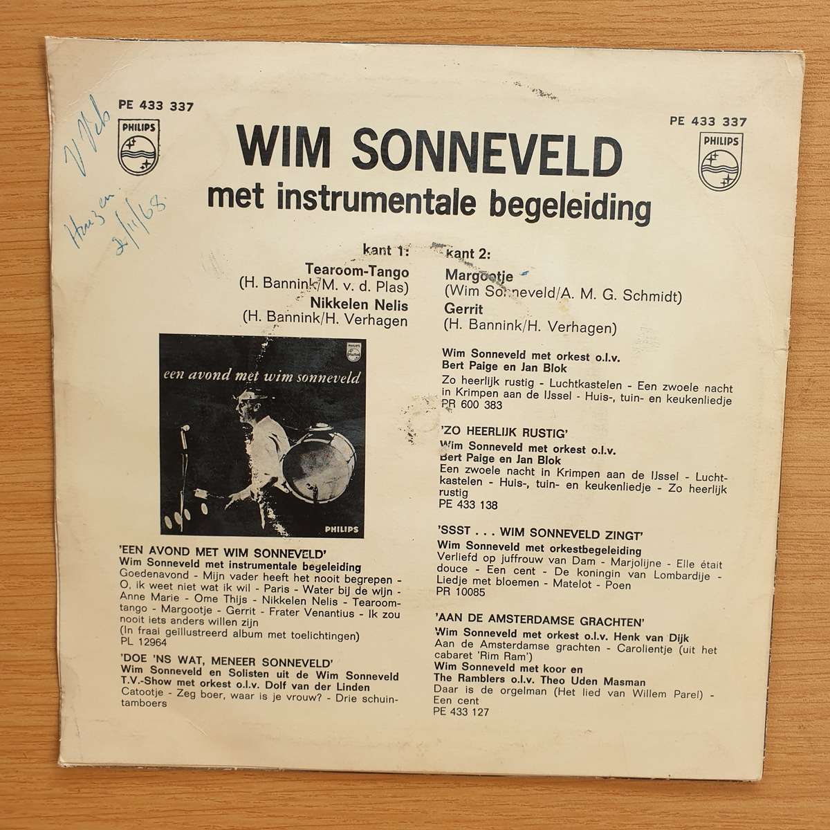 Wim Sonneveld  Uit: Een Avond Met Wim Sonneveld  | Vinyl 7" Single | (VG+)