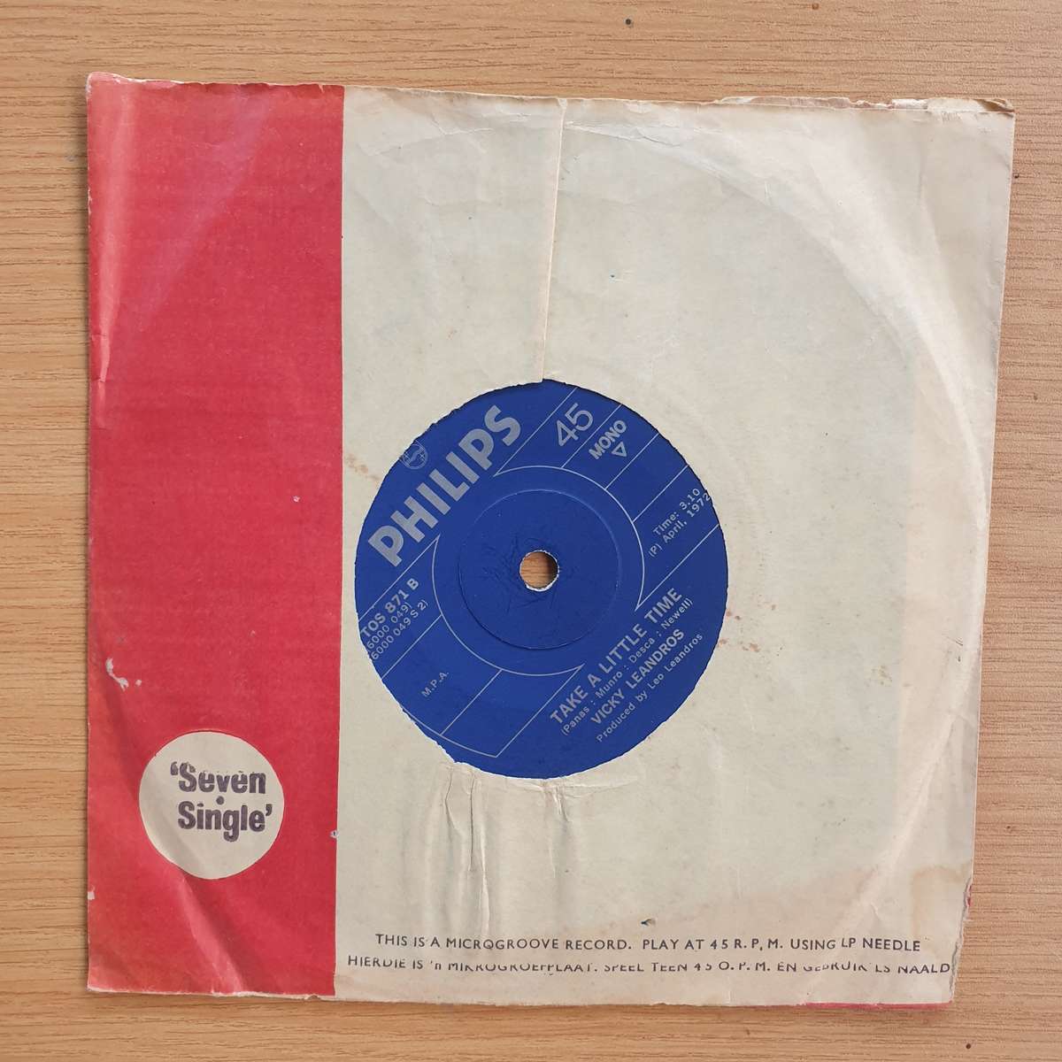Vicky Leandros  Come What May (Après Toi) | Vinyl 7" Single | (VG+)