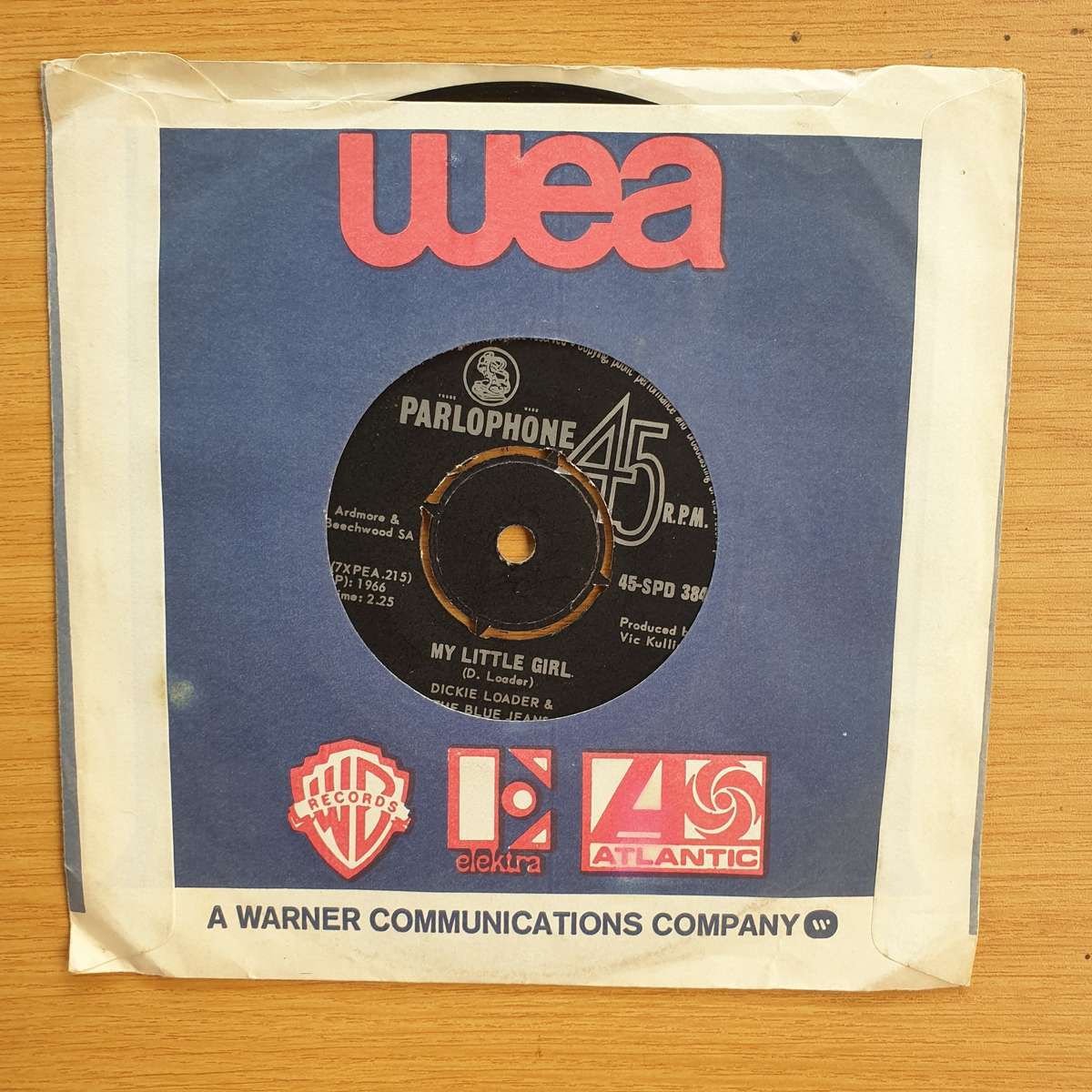 Dickie Loader & The Blue Jeans  Sea Of Heartbreak | Vinyl 7" Single | (VG+)