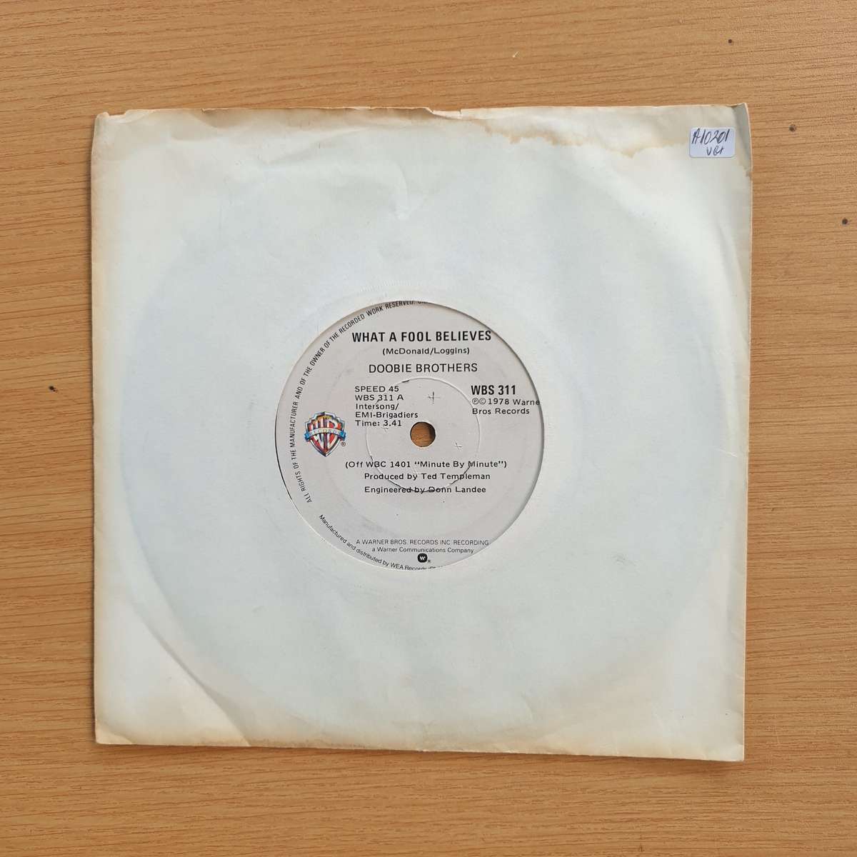 The Doobie Brothers  What A Fool Believes | Vinyl 7" Single | (VG+)