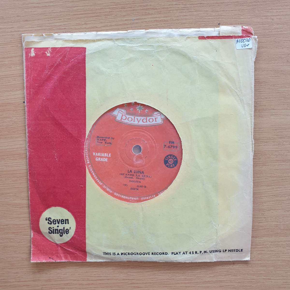 Lolita  La Luna (Quando La Luna) | Vinyl 7" Single | (VG+)