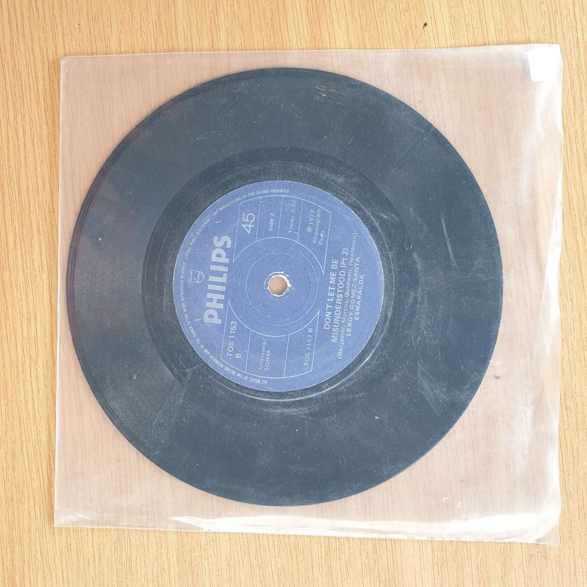 Leroy Gomez And Santa Esmeralda  Don't Let Me Be Misunderstood | Vinyl 7" Single | (VG+)