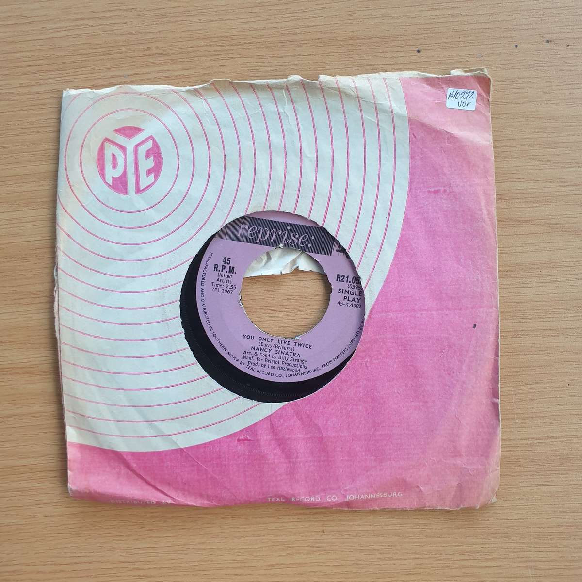 Nancy Sinatra / Nancy Sinatra & Lee Hazlewood  You Only Live Twice / Jackson | Vinyl 7" Single...