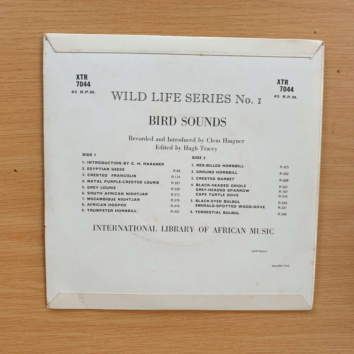 Birds Of The Kruger National Park  | Vinyl 7" Single | (VG+)