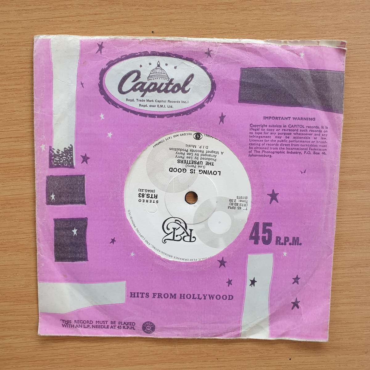 The Upsetters / Susan Cadogan -  Loving Is Good / Hurt So Good | Vinyl 7" Single | (VG+)
