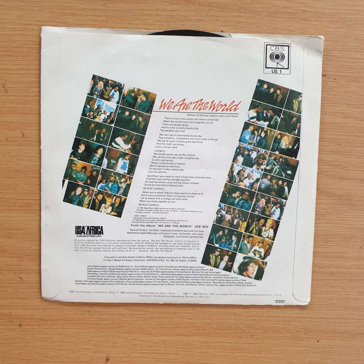 USA For Africa  We Are The World | Vinyl 7" Single | (VG+)