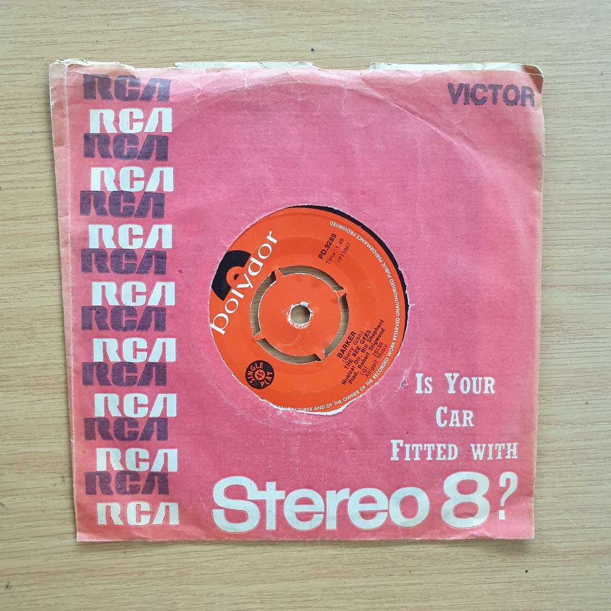 The Bee Gees  Massachusetts (The Lights Went Out In)  | Vinyl 7" Single | (VG+)