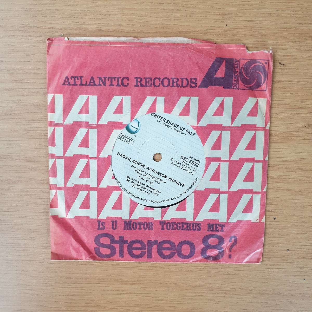 Hagar, Schon, Aaronson, Shrieve  Whiter Shade Of Pale | Vinyl 7" Single | (VG+)
