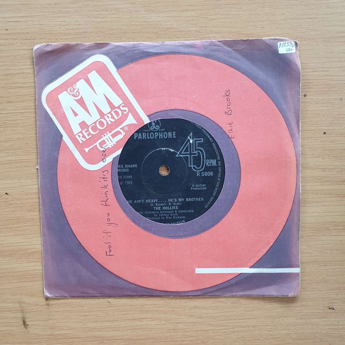 The Hollies  He Ain't Heavy .... He's My Brother | Vinyl 7" Single | (VG+)