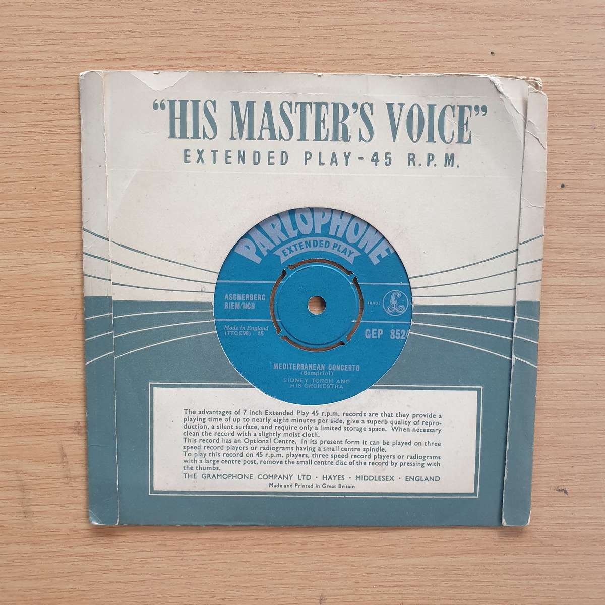 Sidney Torch And His Orchestra  Slaughter On Tenth Avenue / Mediterranean Concerto | Vinyl 7" ...