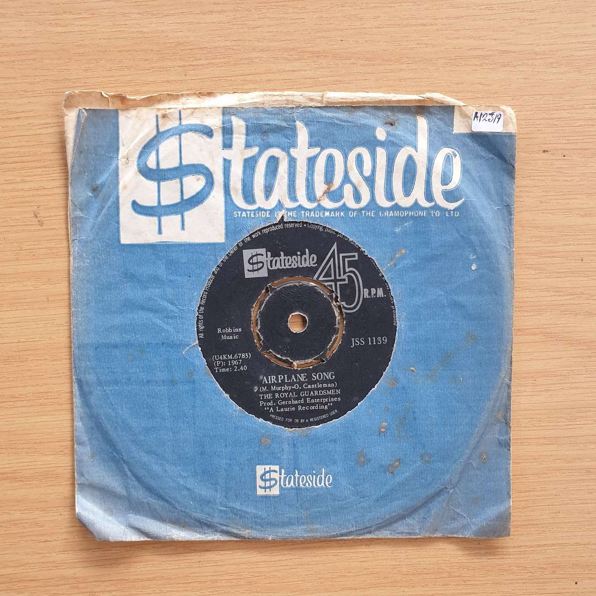 The Royal Guardsmen  Airplane Song | Vinyl 7" Single | (VG+)