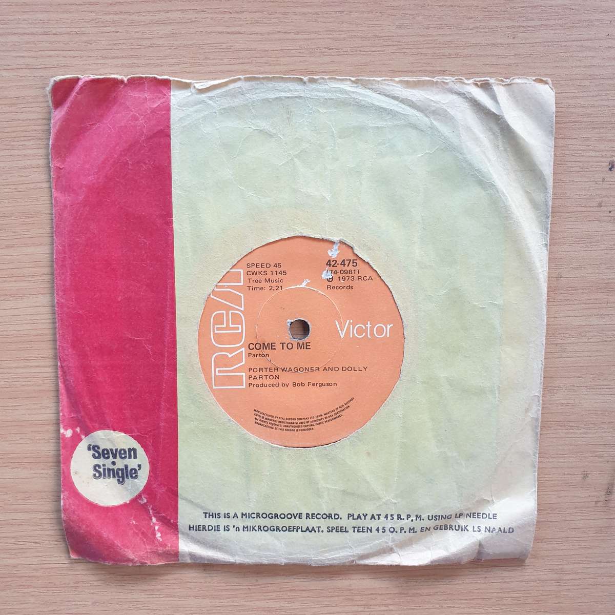 Potter Wagoner and Dolly Parton - If teardrops were pennies  | Vinyl 7" Single | (VG+)