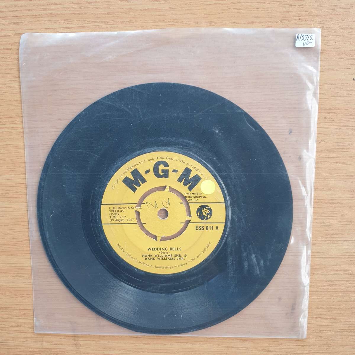 Hank Williams With His Drifting Cowboys  Wedding Bells / I've Just Told Mama Goodbye | Vinyl 7...