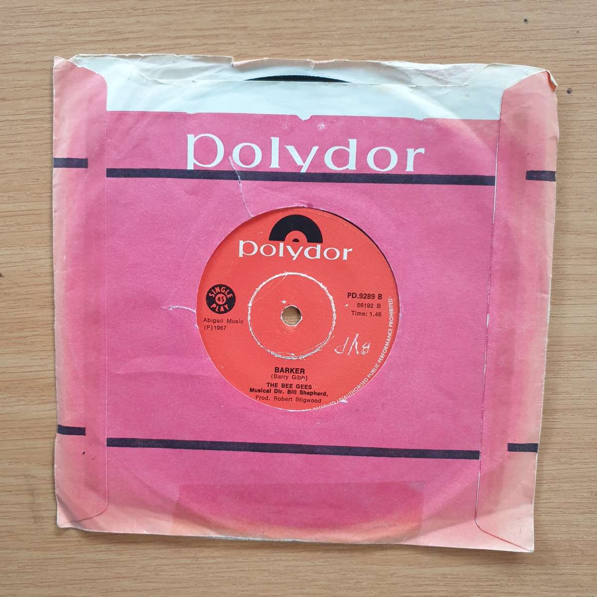 The Bee Gees  Massachusetts (The Lights Went Out In) | Vinyl 7" Single | (VG+)