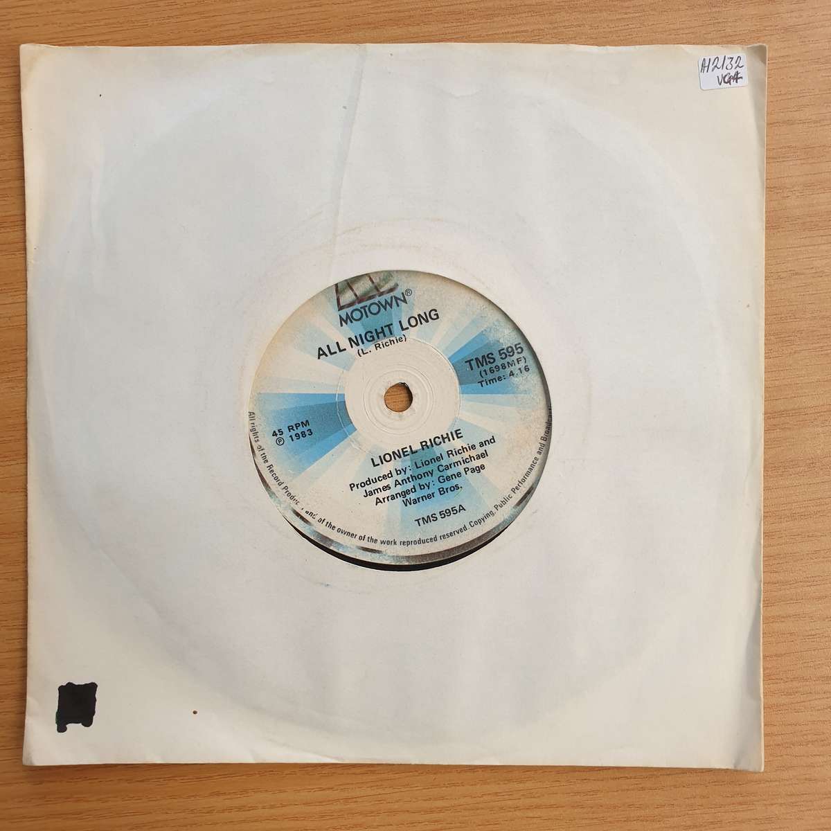 Lionel Richie  All Night Long (All Night)   | Vinyl 7" Single | (VG+)
