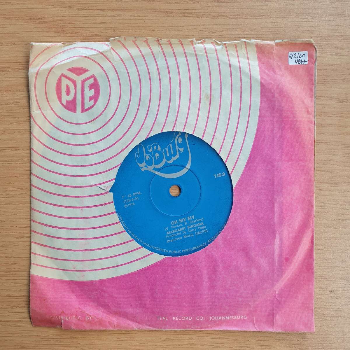 Margaret Singana  Oh My My / Rescue Me  | Vinyl 7" Single | (VG+)