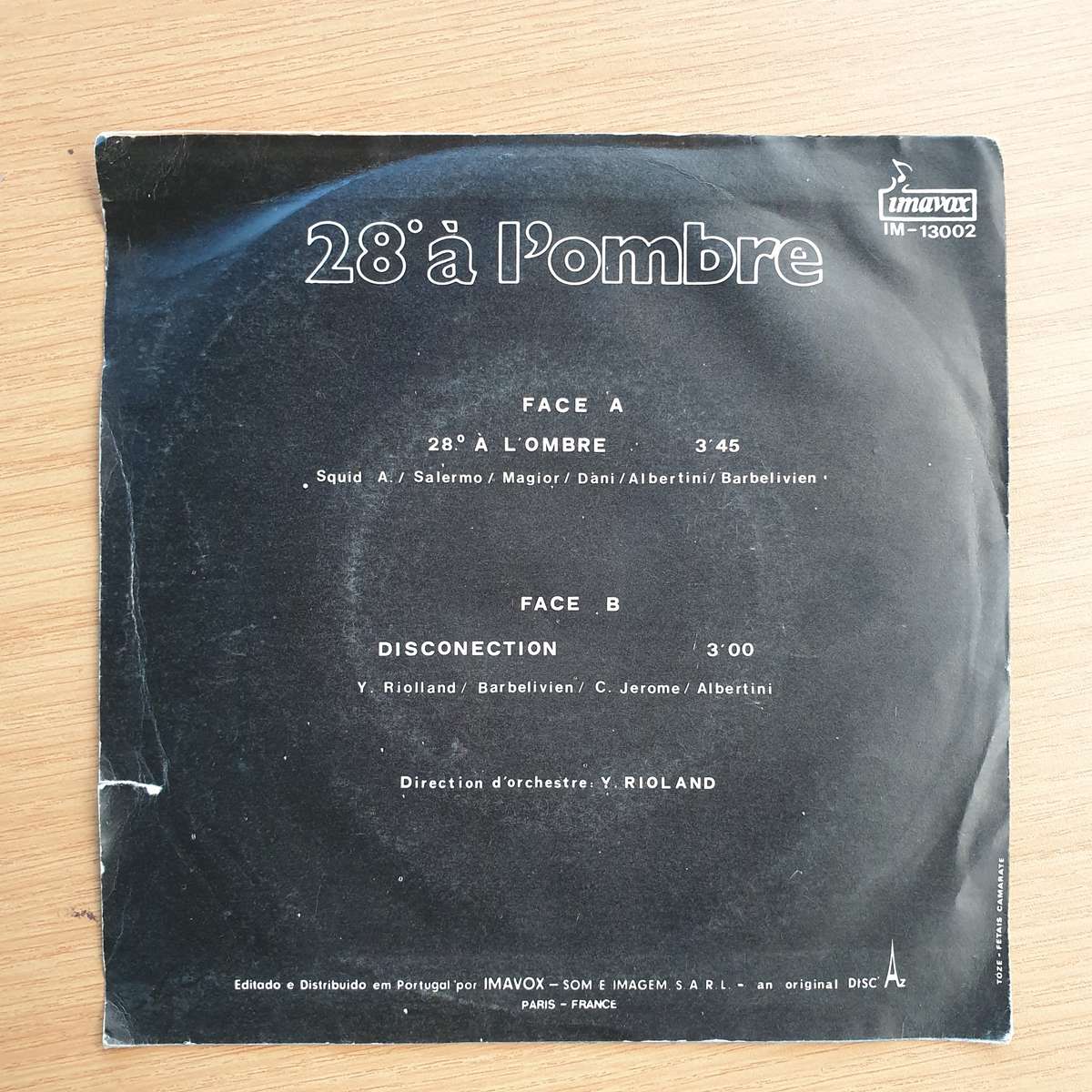 Jean-Francois Maurice   28º À L'Ombre    | Vinyl 7" Single | (VG+)