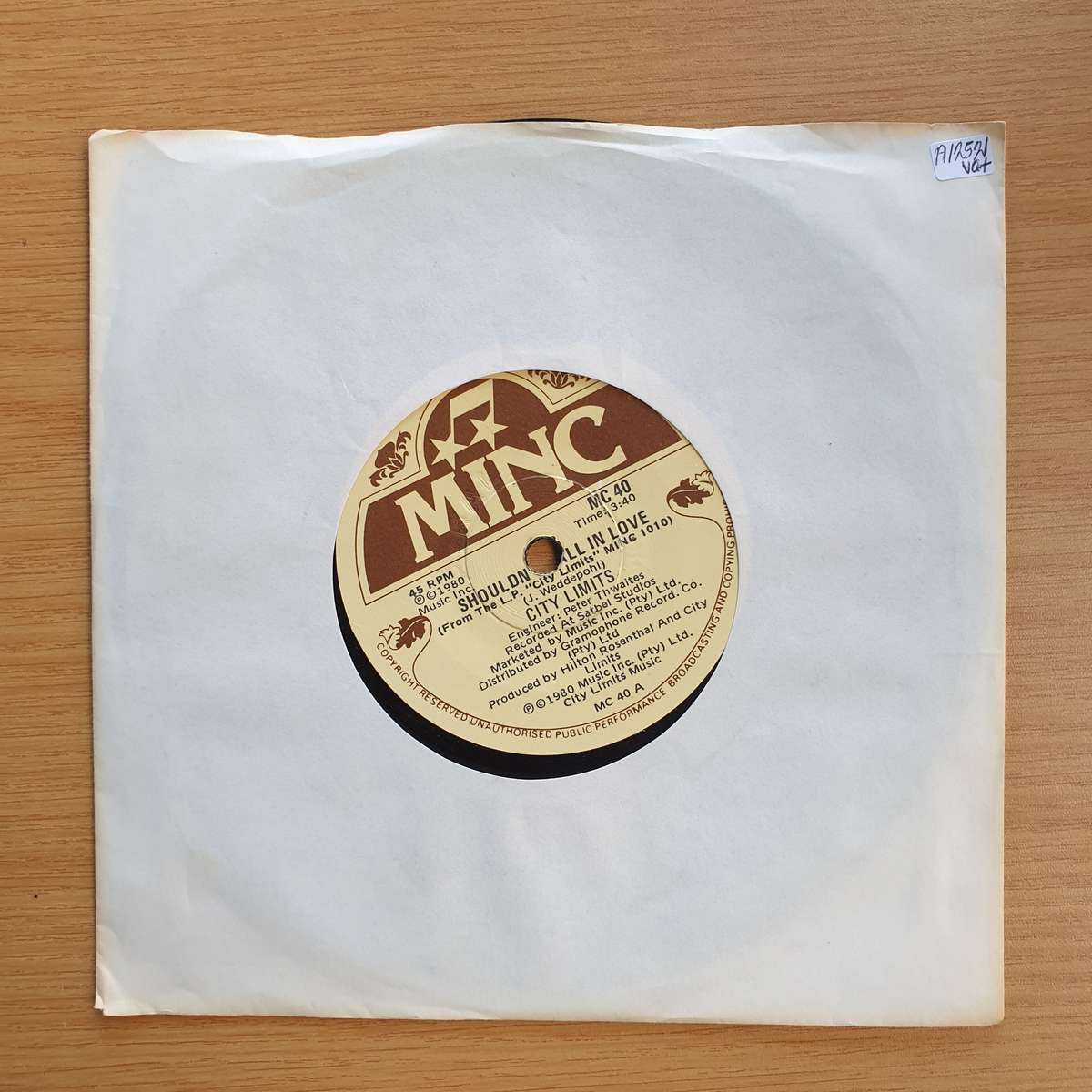 City Limits - Do You Love Me A Lot  | Vinyl 7" Single | (VG+)