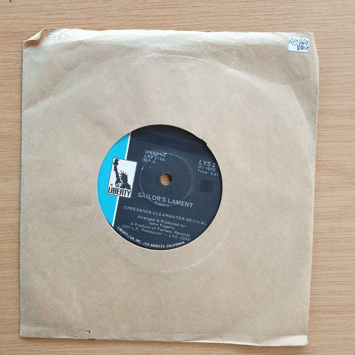 Creedence Clearwater Revival  Molina / Sailor's Lament  | Vinyl 7" Single | (VG+)