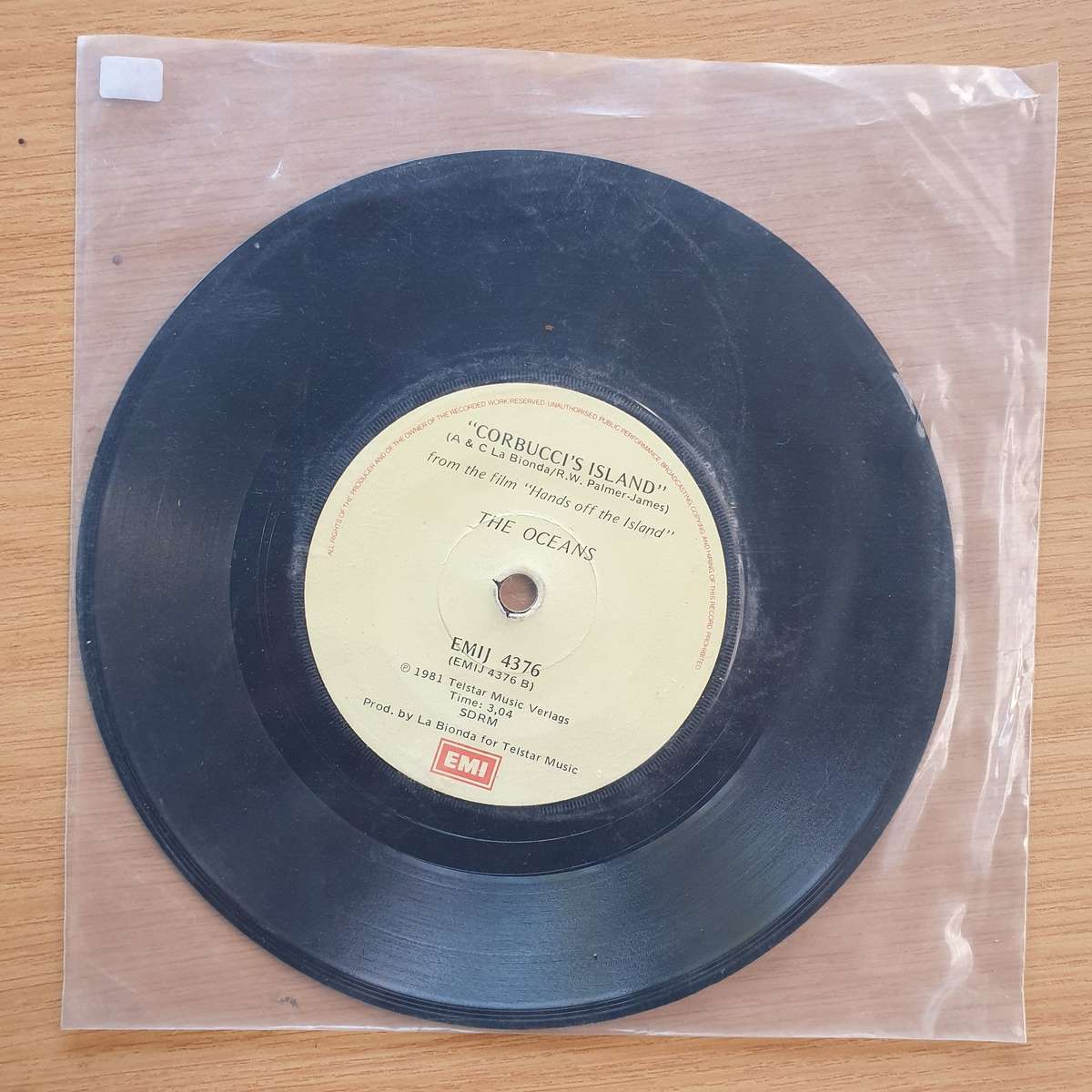 The Oceans  Movin' Cruisin' / Corbucci's Island  | Vinyl 7" Single | (VG+)