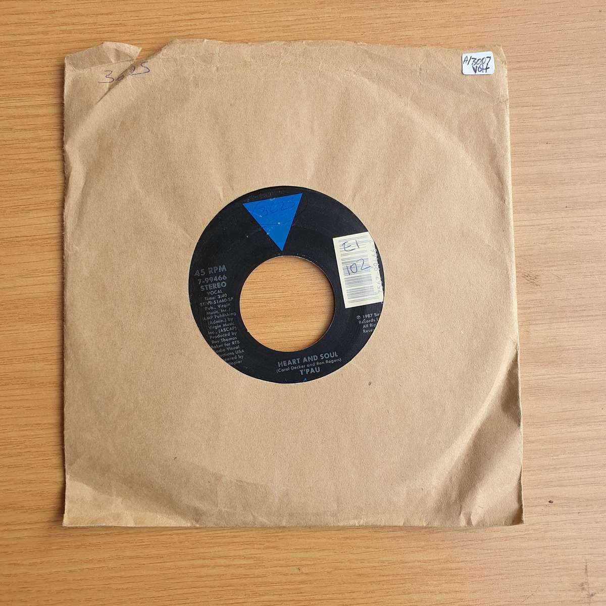 T'Pau  Heart And Soul | Vinyl 7" Single | (VG+)