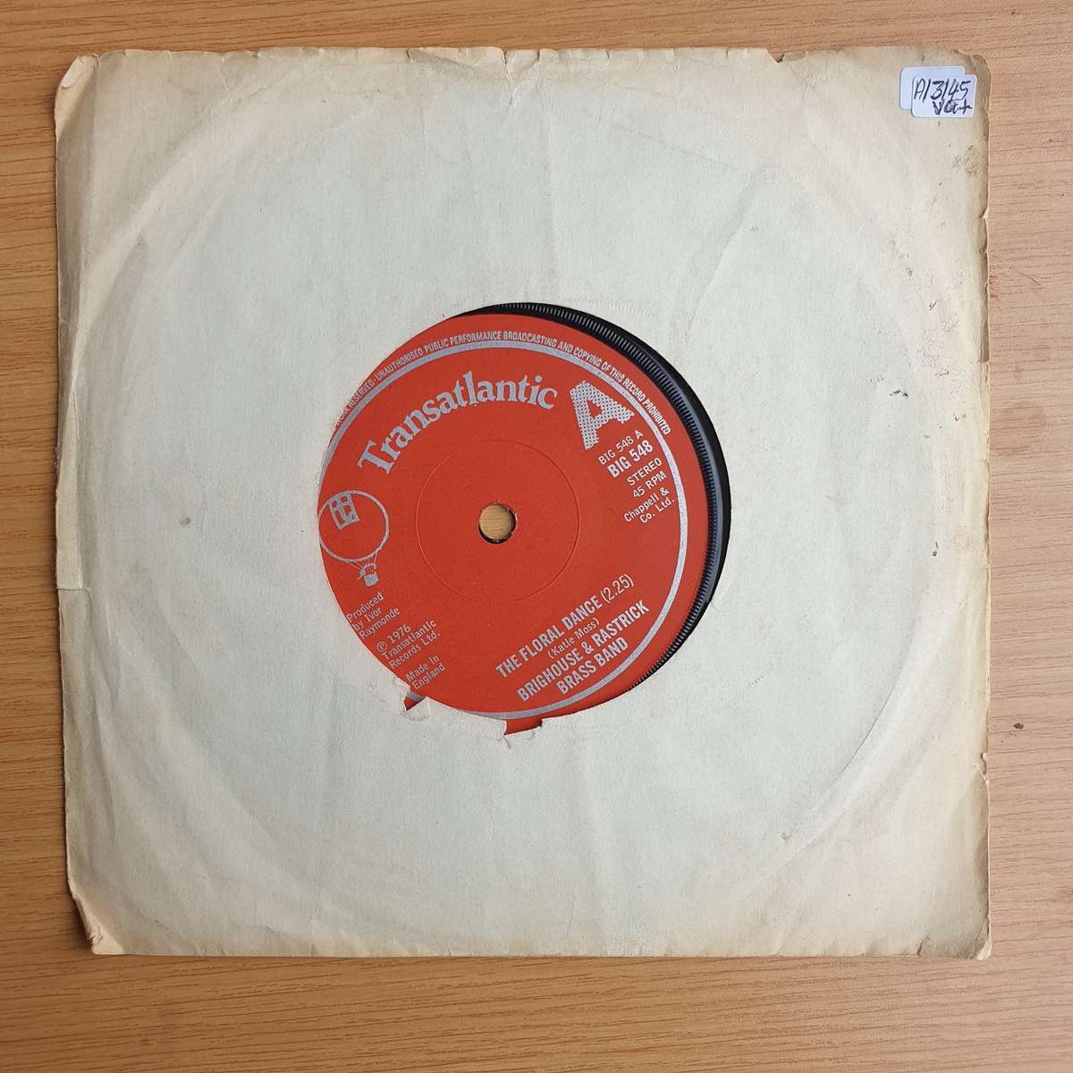 Brighouse & Rastrick Brass Band  The Floral Dance | Vinyl 7" Single | (VG+)