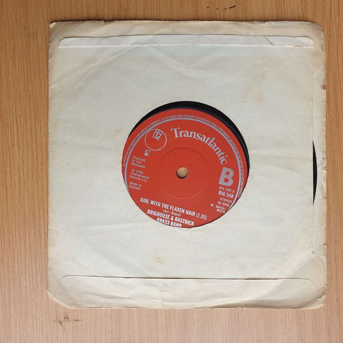 Brighouse & Rastrick Brass Band  The Floral Dance | Vinyl 7" Single | (VG+)