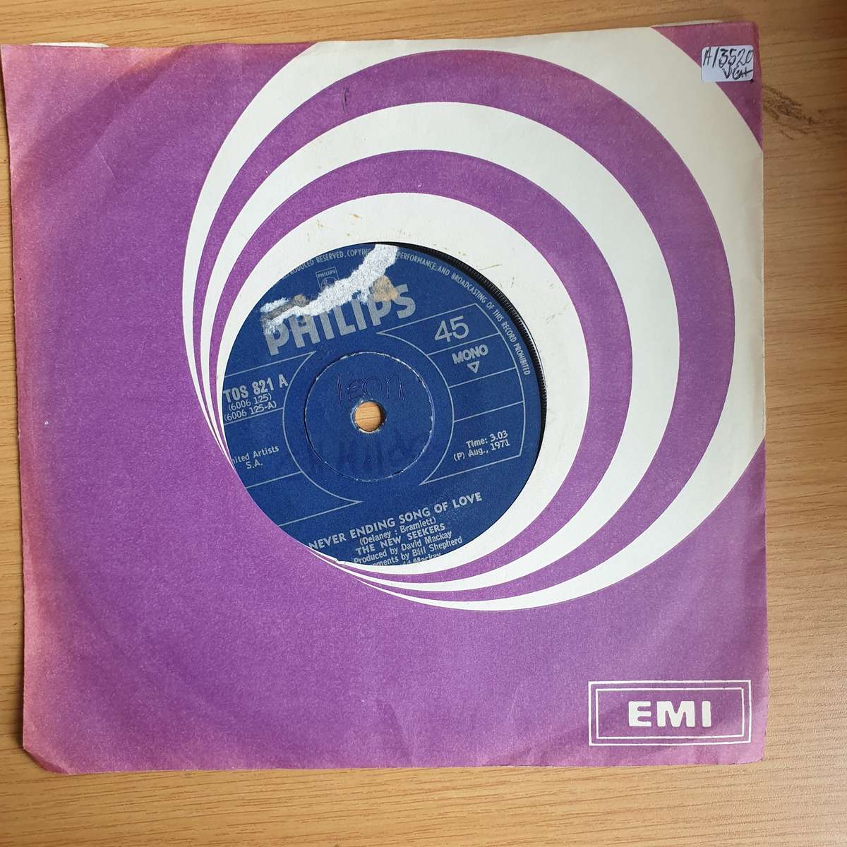 The New Seekers  Never Ending Song Of Love | Vinyl 7" Single | (VG+)