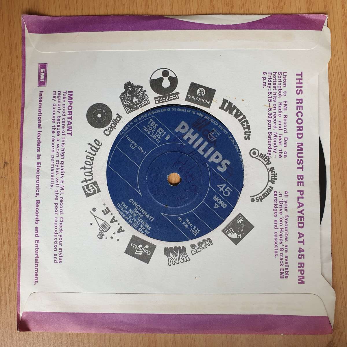 The New Seekers  Never Ending Song Of Love | Vinyl 7" Single | (VG+)