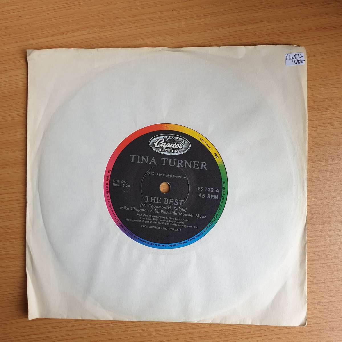 Tina Turner  The Best | Vinyl 7" Single | (VG+)