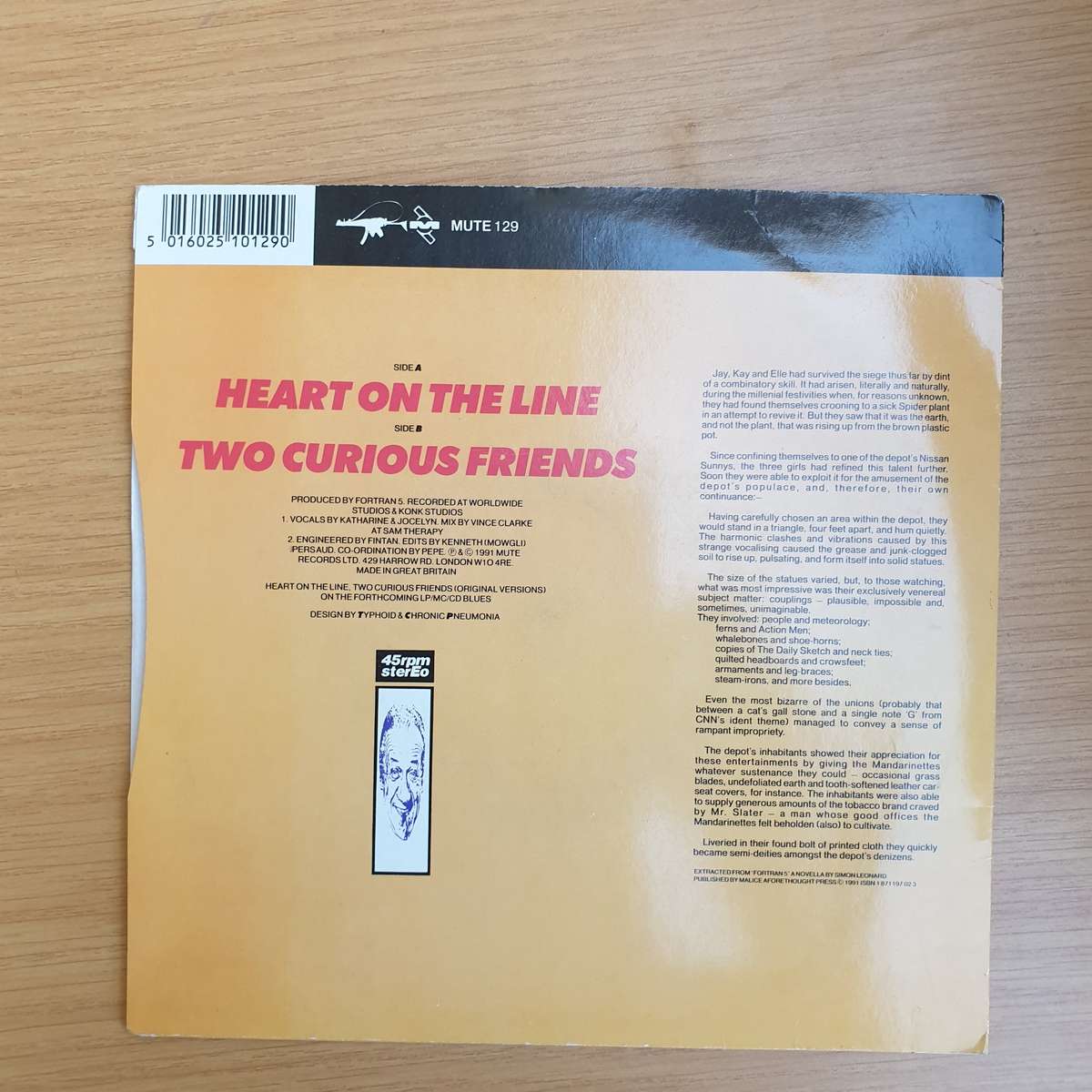 Fortran 5  Heart On The Line | Vinyl 7" Single | (VG+)