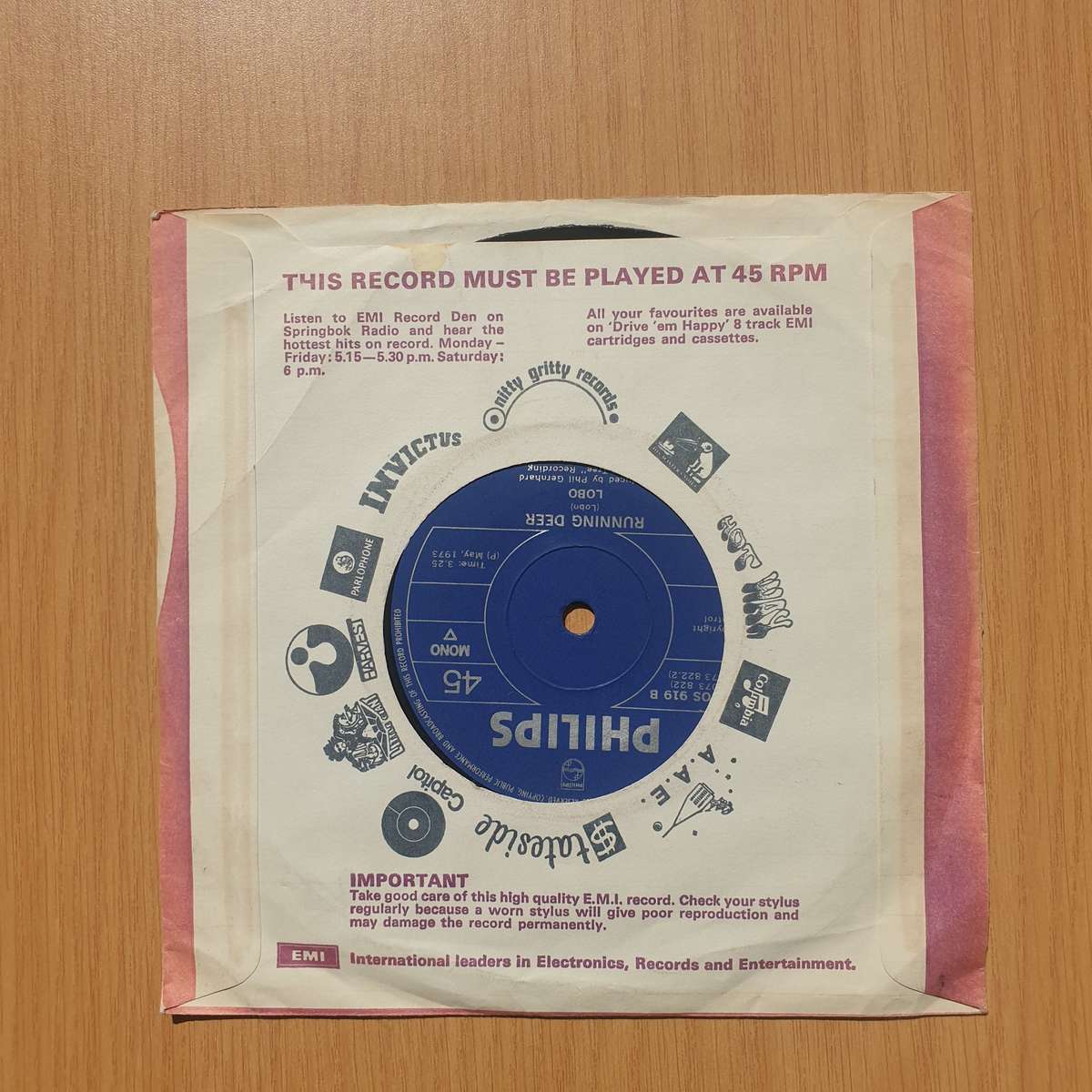 Lobo  It Sure Took A Long, Long Time / Running Deer | Vinyl 7" Single | (VG+)