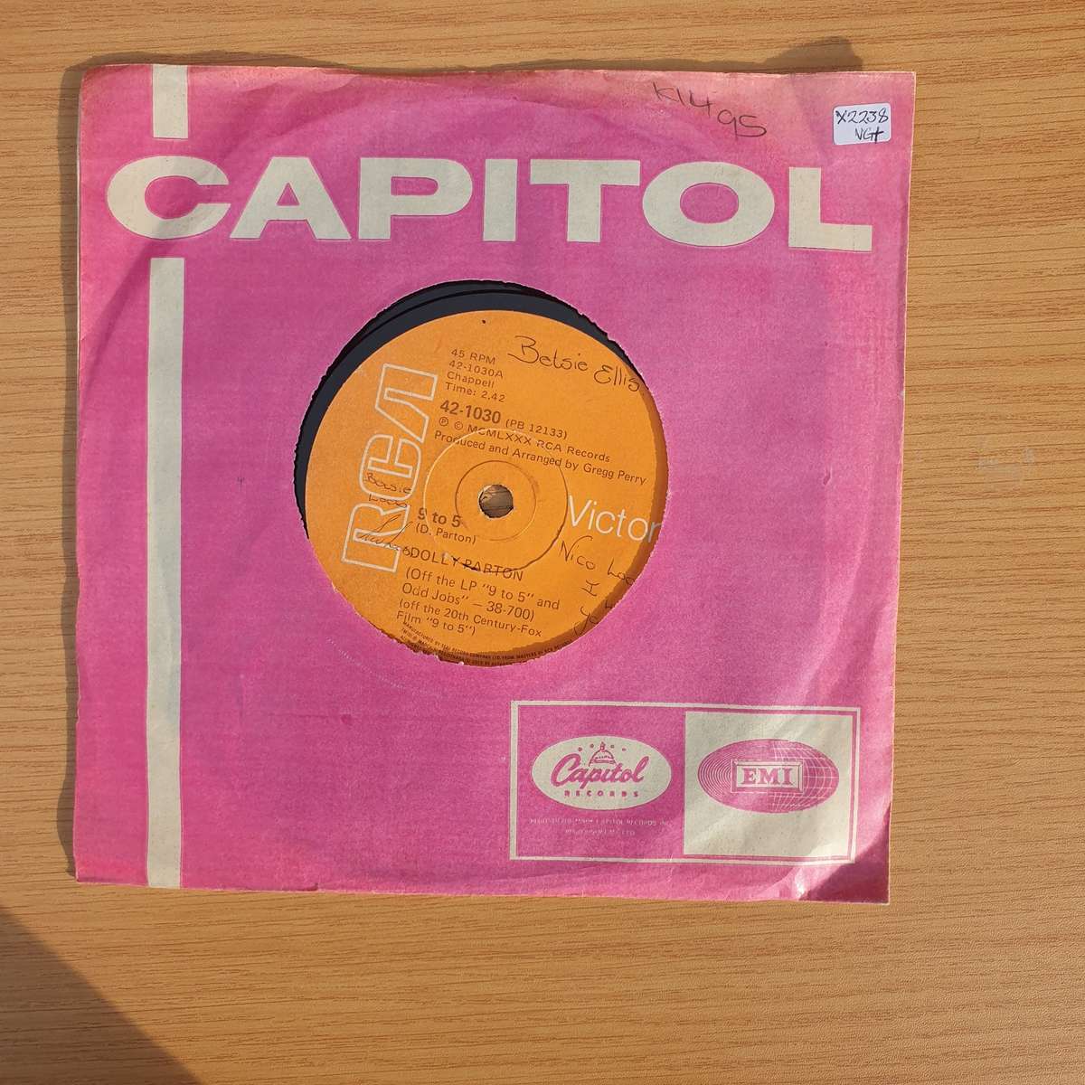 Dolly Parton  9 To 5  | Vinyl 7" Single | (VG+)