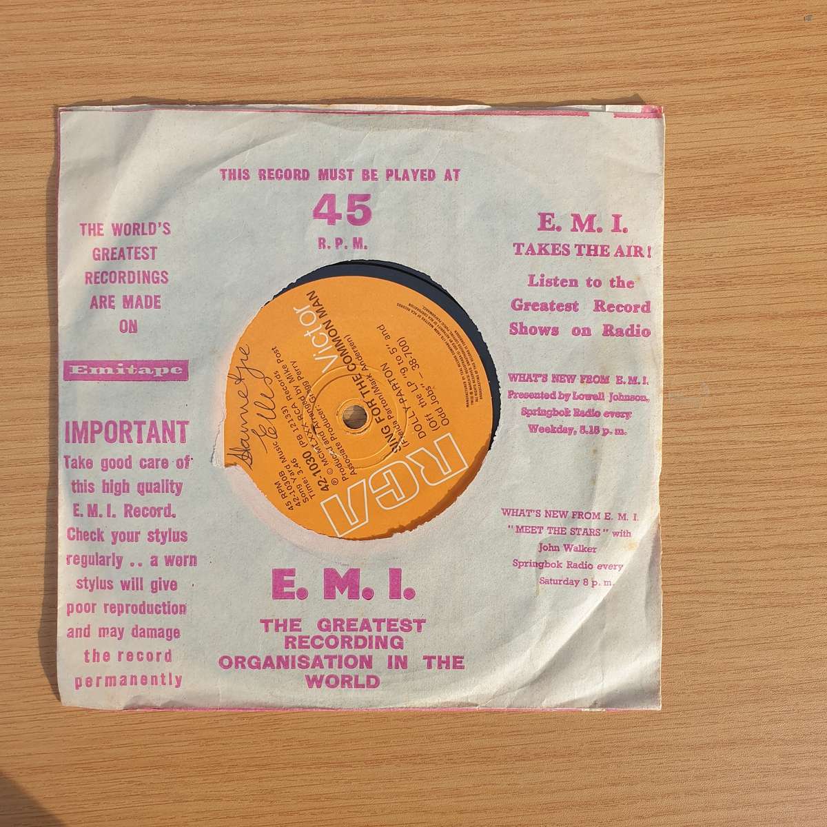 Dolly Parton  9 To 5  | Vinyl 7" Single | (VG+)