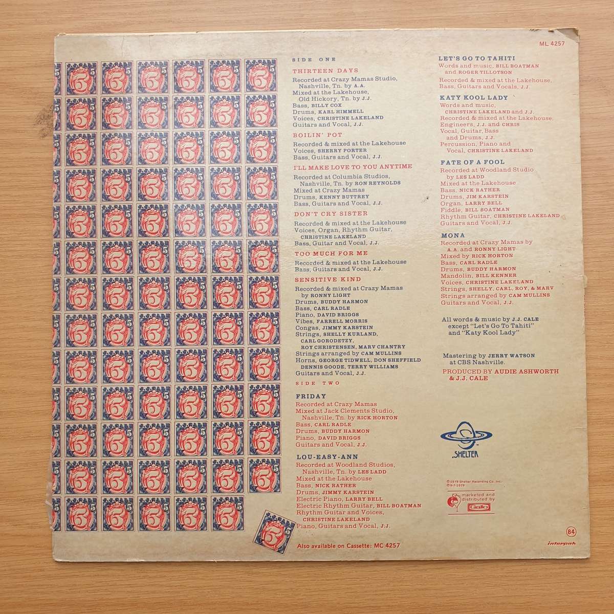 J.J. Cale  5 | Vinyl LP Record | (VG+)