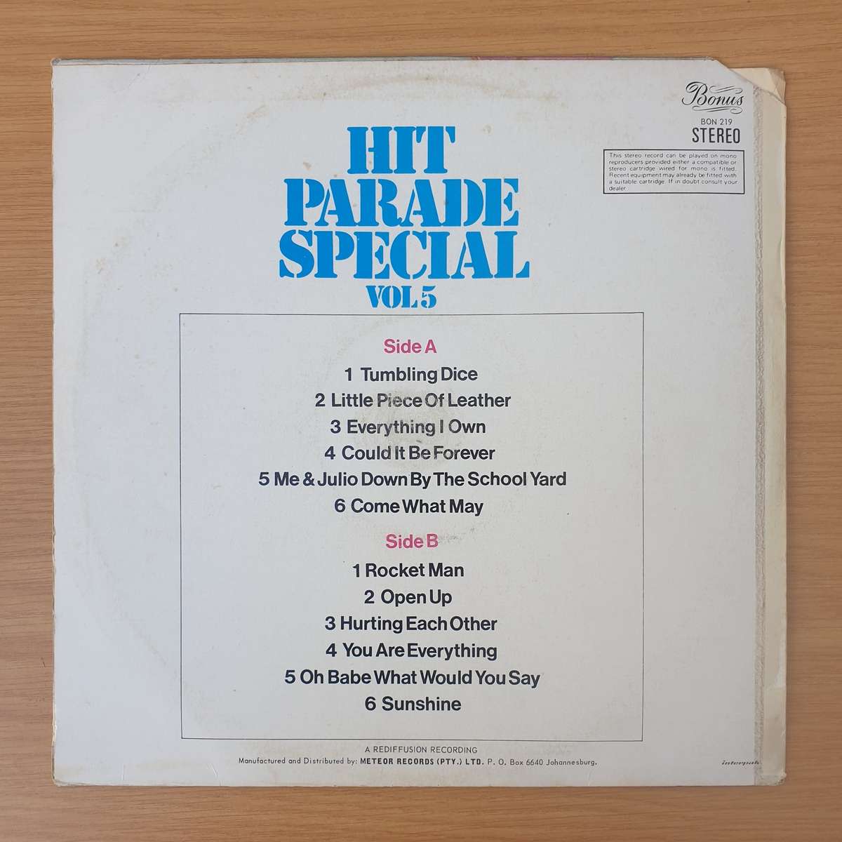 Hit Parade Special Vol 5 | Vinyl LP Record | (VG+)
