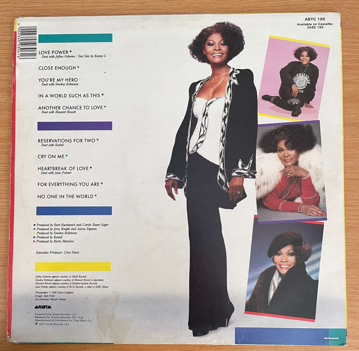 Dionne Warwick  Reservations For Two  - Vinyl LP Record (with original lyrics sheet) - Very...