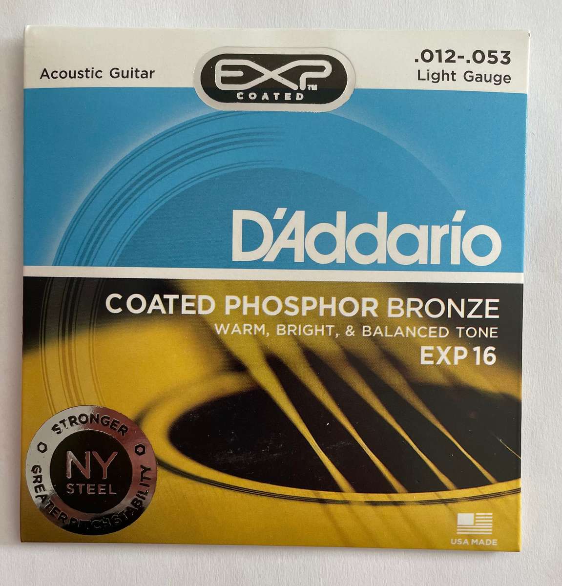 D'Addario - EXP16 - Light Gauge (0.012-0.053) - Acoustic Guitar Strings (In Stock)