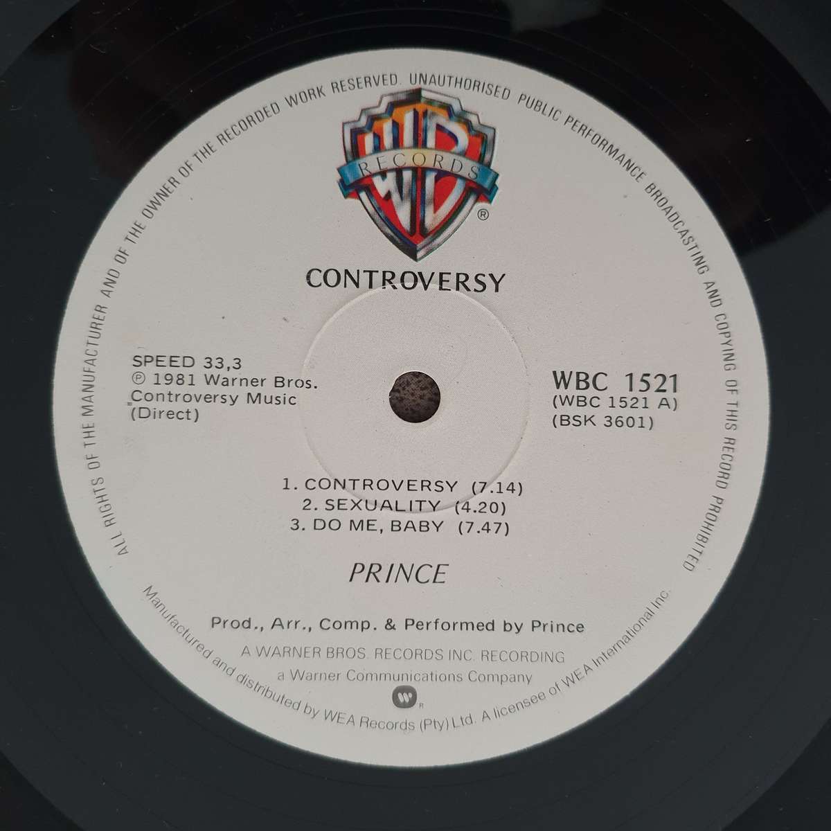 Prince  Controversy - Vinyl LP Record (VG+)