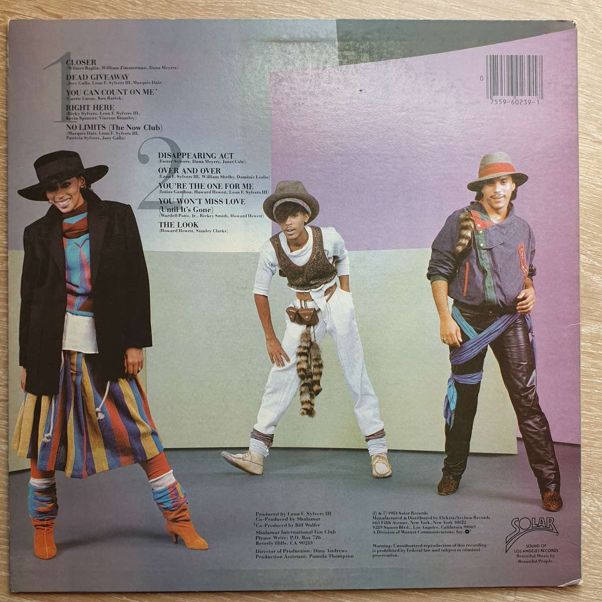 Shalamar  The Look -  Vinyl LP Record - Very-Good+ Quality (VG+)