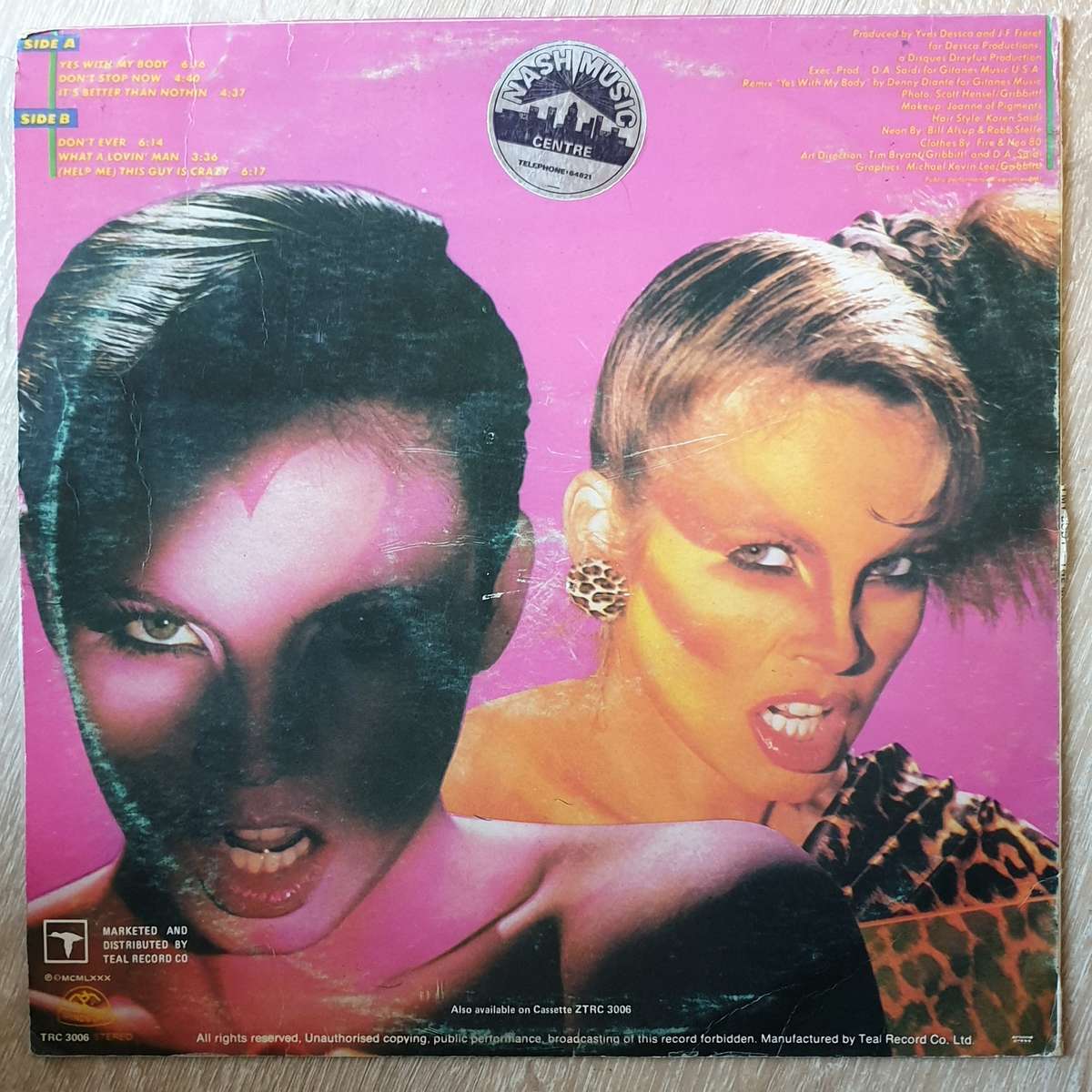 The Models  Yes With My Body -  Vinyl Record - Opened  - Very-Good- Quality (VG-)
