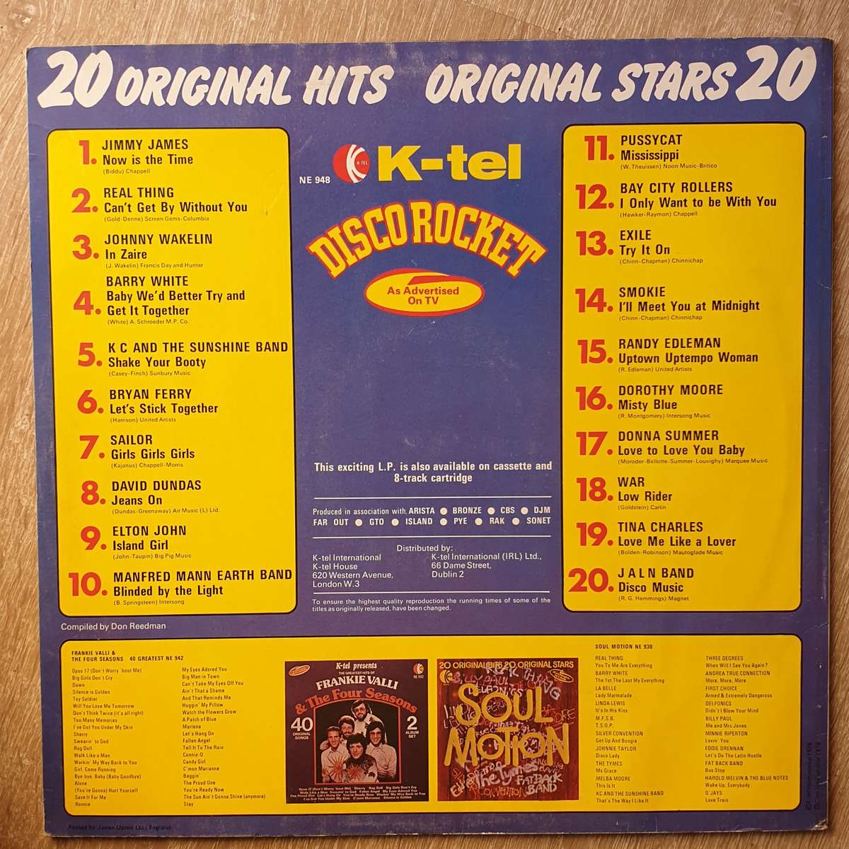 Disco Rocket - K-Tel - Original Artists  - Vinyl LP Record - Opened  - Very-Good Quality (VG)
