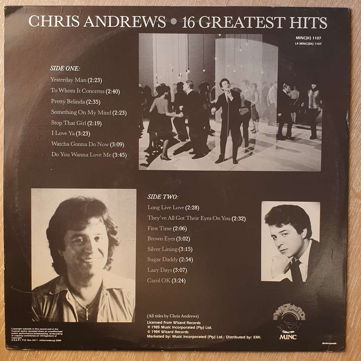 Chris Andrews - 16 Greatest Hits - Vinyl  Record - Very-Good+ Quality (VG+)
