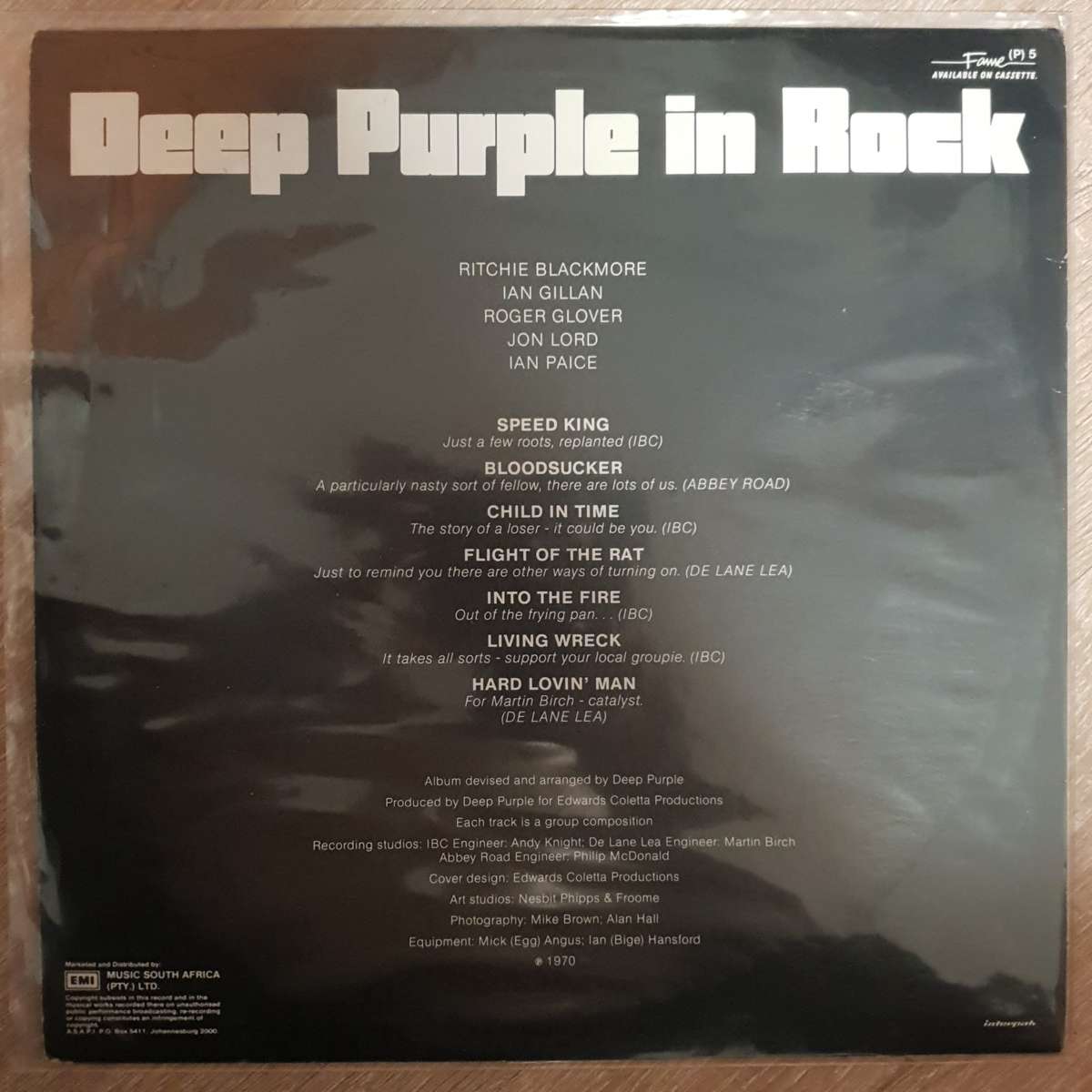 Deep Purple  In Rock -  Vinyl LP - Opened  - Very-Good+ Quality (VG+)